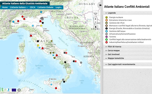 atlante italiano conflitti ambientali